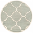 Safavieh Chatham 4' X 4' Round Wool Hand Tufted Rug in Gray / Ivory