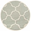 Safavieh Chatham 7' X 7' Round Wool Hand Tufted Rug in Gray / Ivory