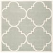 Safavieh Chatham 4' X 4' Square Wool Hand Tufted Rug in Gray / Ivory