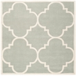 Safavieh Chatham 7' X 7' Square Wool Hand Tufted Rug in Gray / Ivory