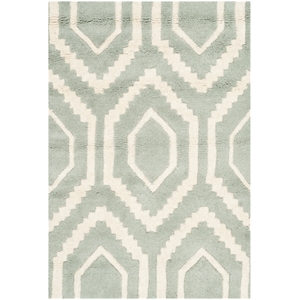Safavieh Chatham 2' X 3' Wool Hand Tufted Rug in Gray / Ivory