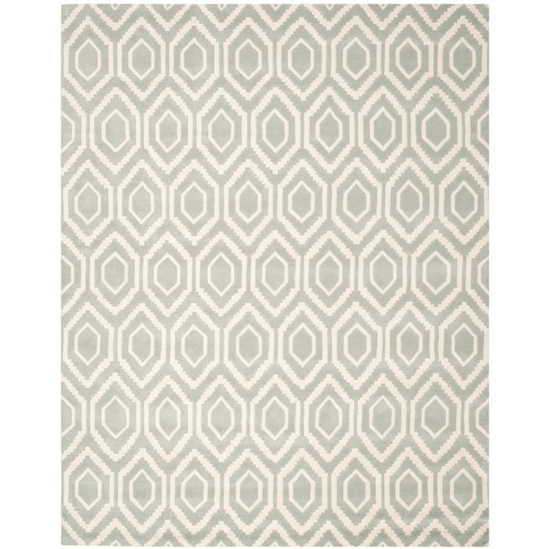 Safavieh Chatham 11' X 15' Wool Hand Tufted Rug in Gray / Ivory