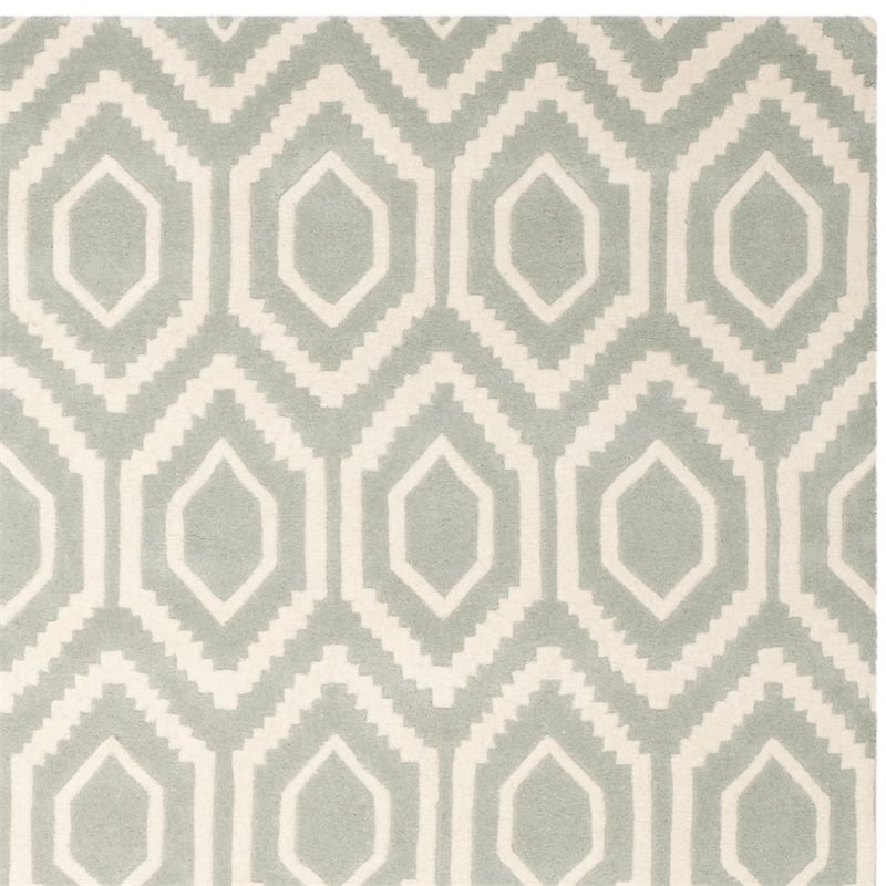 Safavieh Chatham 11' X 15' Wool Hand Tufted Rug in Gray / Ivory