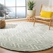 Safavieh Chatham 5' X 5' Round Wool Hand Tufted Rug in Gray / Ivory