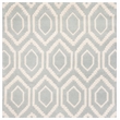 Safavieh Chatham 4' X 4'  Square Wool Hand Tufted Rug in Gray / Ivory