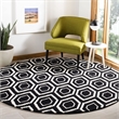 Safavieh Chatham Black Contemporary Rug - Round 7'