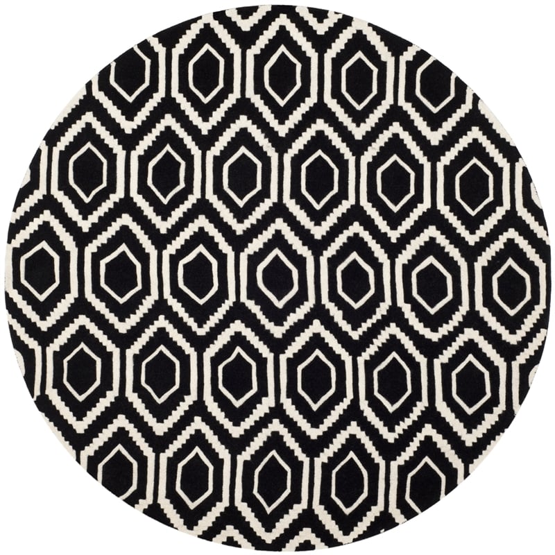 Safavieh Chatham Black Contemporary Rug - Round 7'