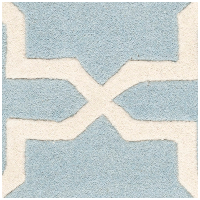 Safavieh Chatham 4' X 6' Wool Hand Tufted Rug in Blue / Ivory