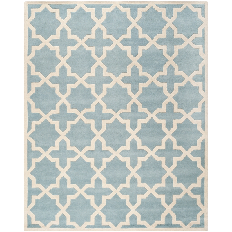 Safavieh Chatham 8' X 10' Wool Hand Tufted Rug in Blue / Ivory