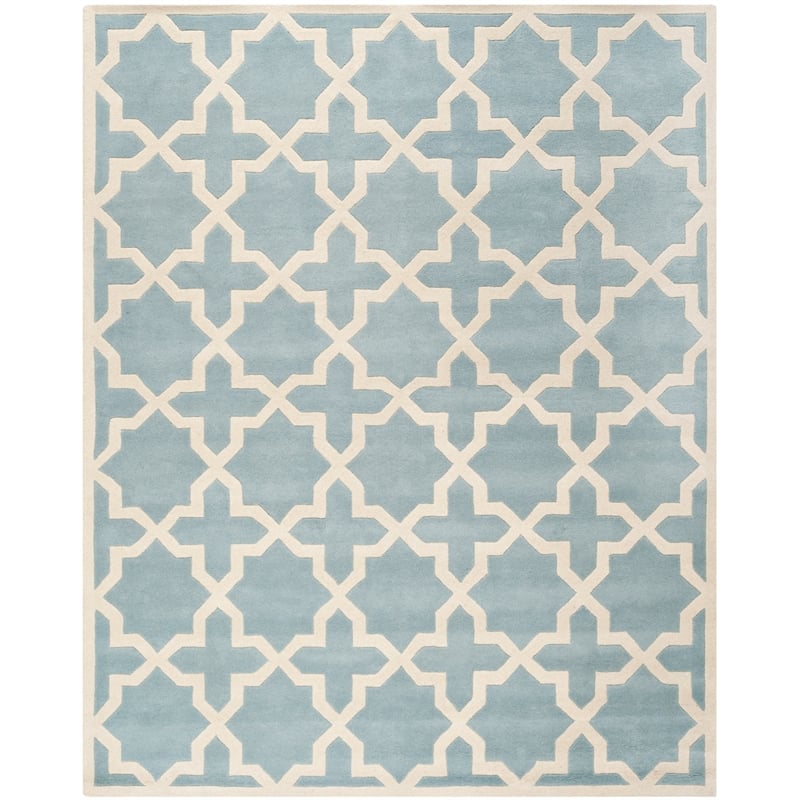 Safavieh Chatham 8' X 10' Wool Hand Tufted Rug in Blue / Ivory