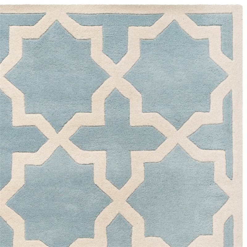 Safavieh Chatham 8' X 10' Wool Hand Tufted Rug in Blue / Ivory