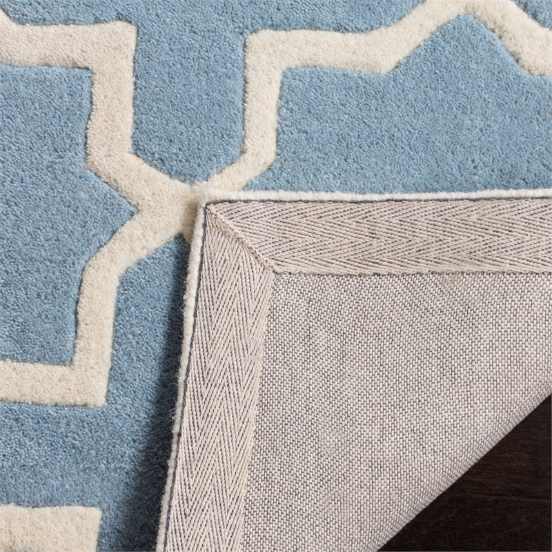 Safavieh Chatham 8' X 10' Wool Hand Tufted Rug in Blue / Ivory