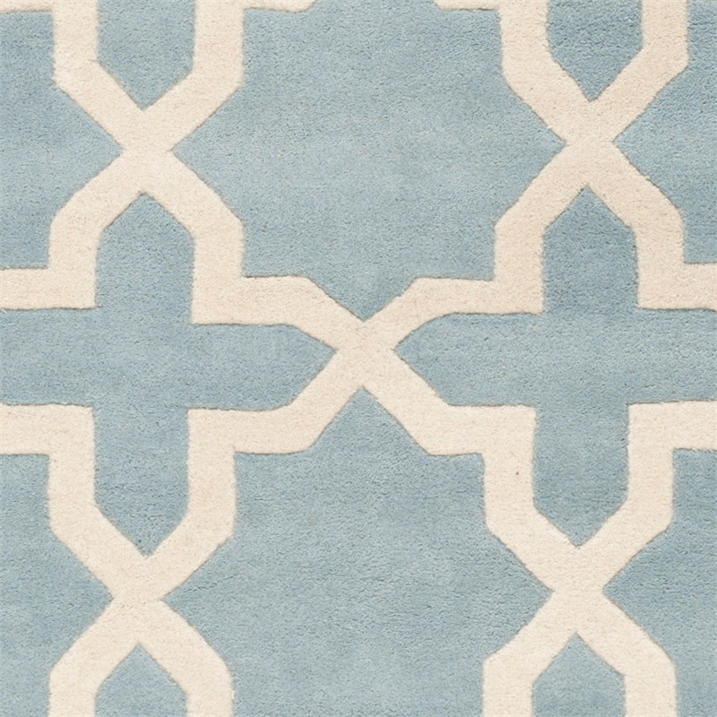 Safavieh Chatham 10' X 14' Wool Hand Tufted Rug in Blue / Ivory
