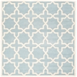 Safavieh Chatham 7' X 7' Square Wool Hand Tufted Rug in Blue / Ivory