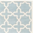 Safavieh Chatham 7' X 7' Square Wool Hand Tufted Rug in Blue / Ivory