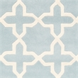 Safavieh Chatham 7' X 7' Square Wool Hand Tufted Rug in Blue / Ivory