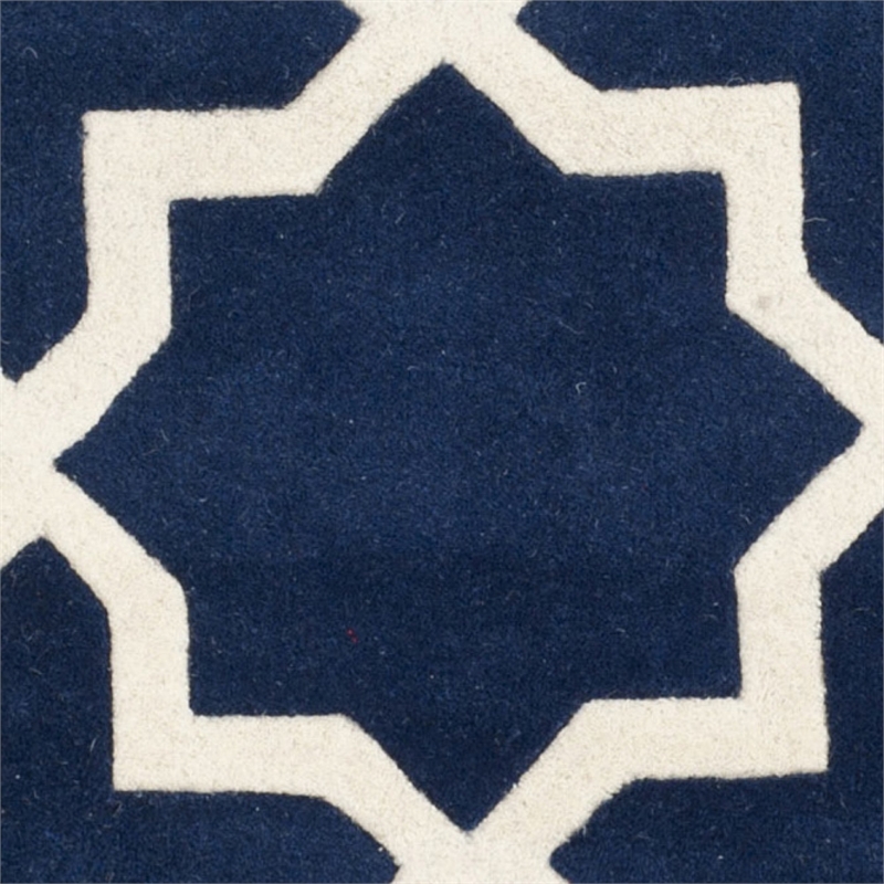 Safavieh Chatham Dark Blue Contemporary Rug - Round 4'