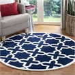 Safavieh Chatham Dark Blue Contemporary Rug - Round 5'