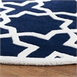 Safavieh Chatham Dark Blue Contemporary Rug - Round 5'