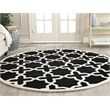 Safavieh Chatham Black Contemporary Rug - Round 7'