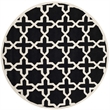 Safavieh Chatham Black Contemporary Rug - Round 7'