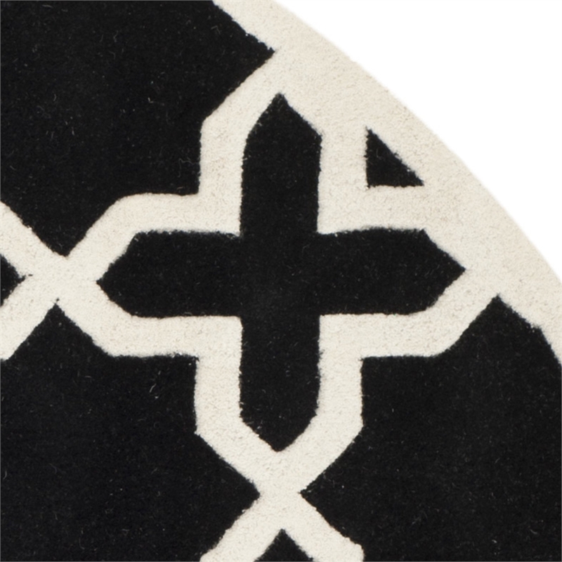 Safavieh Chatham Black Contemporary Rug - Round 7'