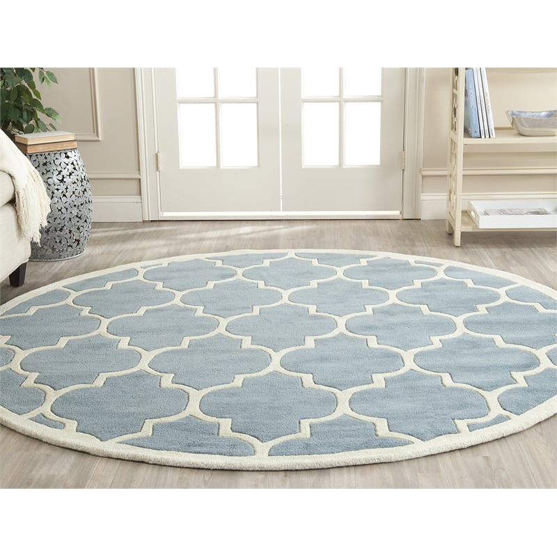 Safavieh Chatham Blue Contemporary Rug - Round 7'