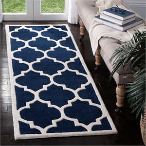 Safavieh Chatham Dark Blue Contemporary Rug - 2'3&quot x 13'
