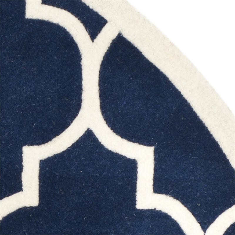 Safavieh Chatham Dark Blue Contemporary Rug - Round 5'