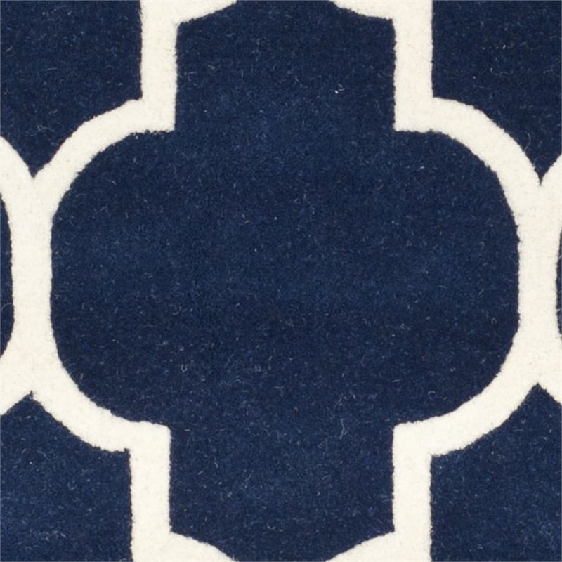 Safavieh Chatham Dark Blue Contemporary Rug - Round 5'