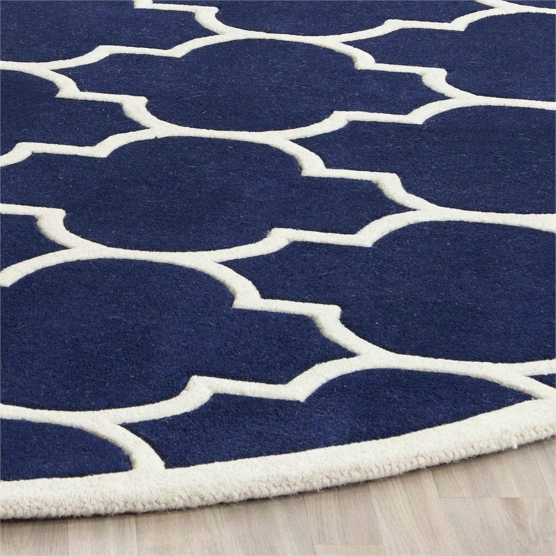 Safavieh Chatham Dark Blue Contemporary Rug - Round 8'9