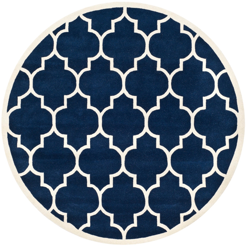 Safavieh Chatham Dark Blue Contemporary Rug - Round 8'9