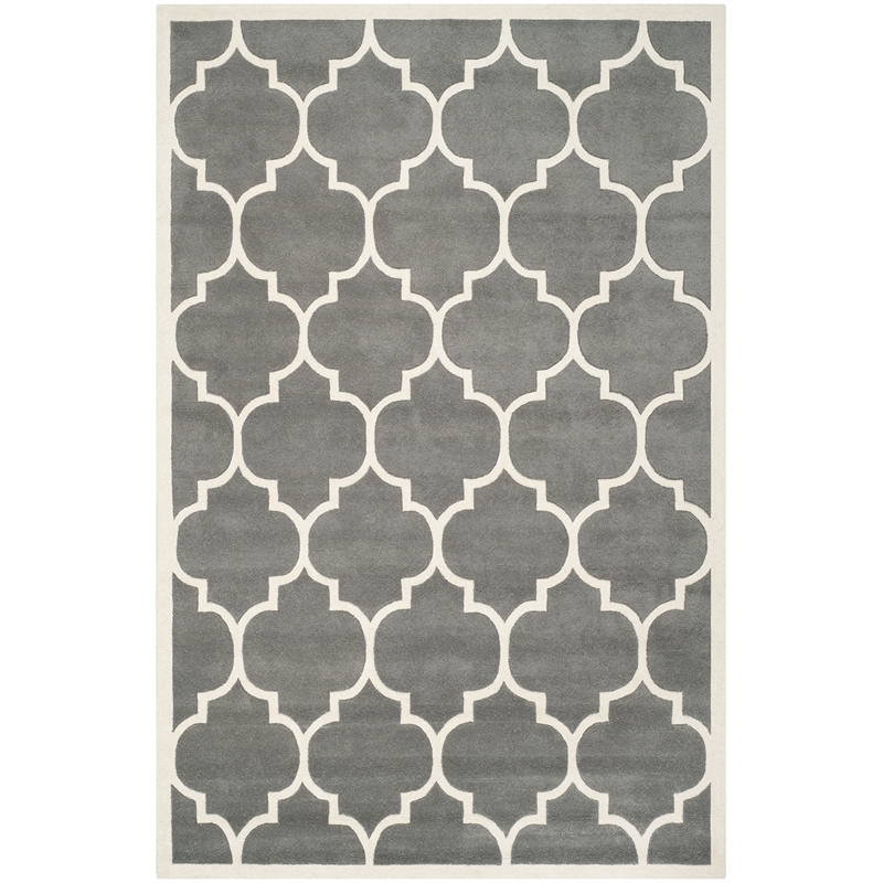 Safavieh Chatham Dark Grey Contemporary Rug - 6' x 9'