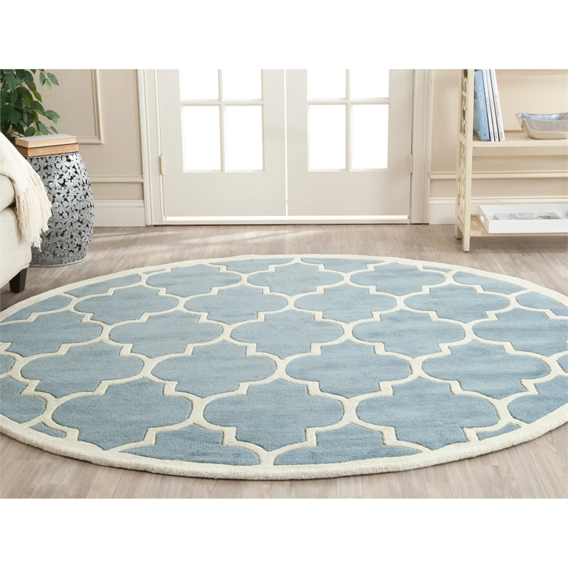 Safavieh Chatham Dark Grey Contemporary Rug - Round 4'