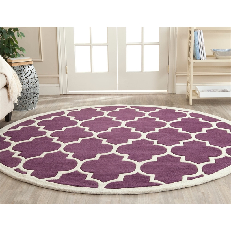 Safavieh Chatham Dark Grey Contemporary Rug - Round 4'