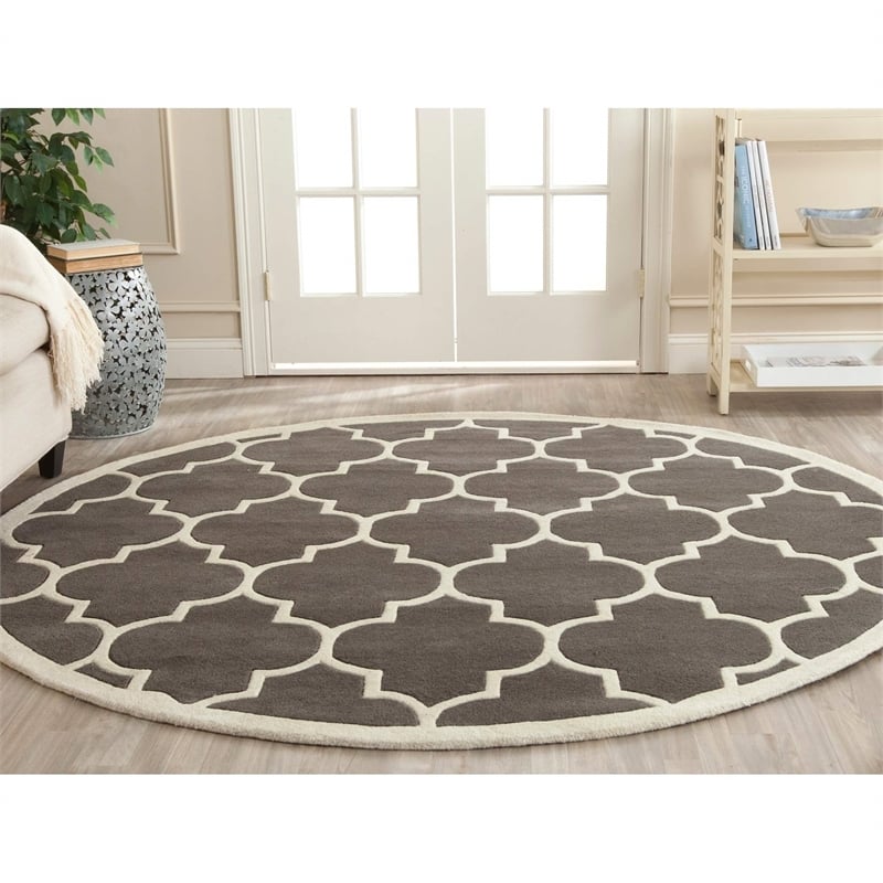 Safavieh Chatham Dark Grey Contemporary Rug - Round 8'9