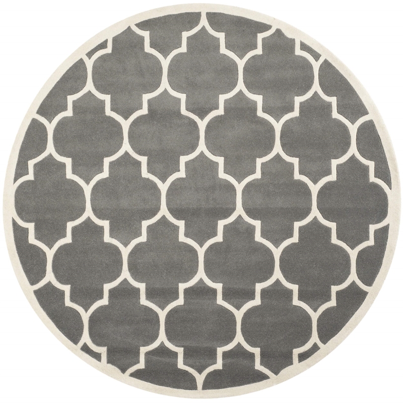 Safavieh Chatham Dark Grey Contemporary Rug - Round 8'9