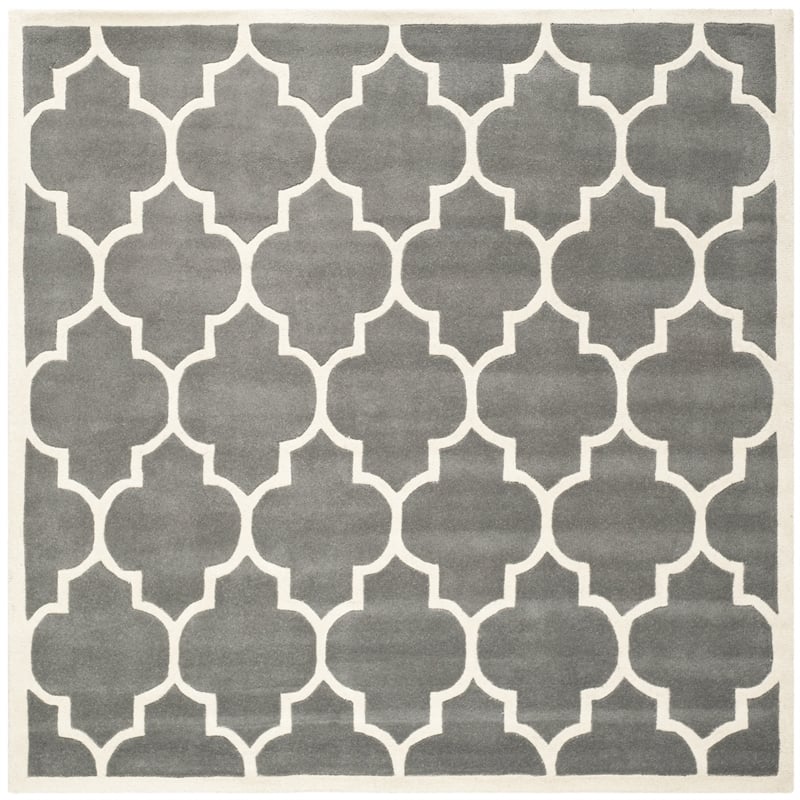 Safavieh Chatham Dark Grey Contemporary Rug - Square 7'