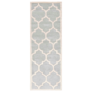 Safavieh Chatham 2'-3&quot X 13' Wool Hand Tufted Rug in Gray / Ivory