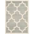 Safavieh Chatham 3' X 5' Wool Hand Tufted Rug in Gray / Ivory