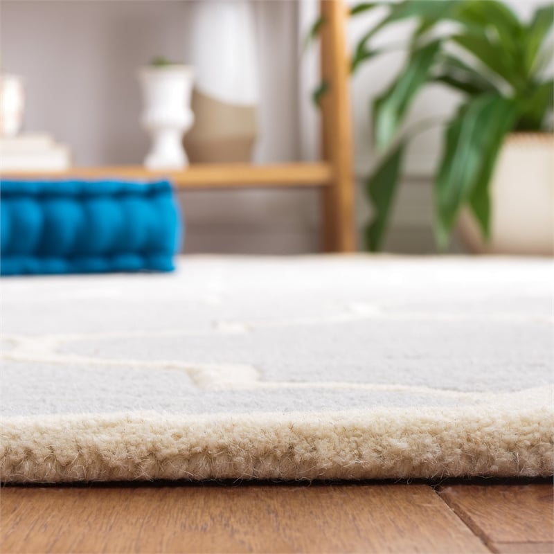 Safavieh Chatham 3' X 5' Wool Hand Tufted Rug in Gray / Ivory