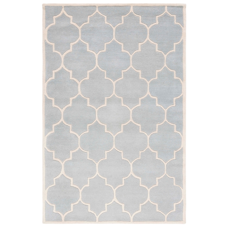 Safavieh Chatham 5' X 8' Wool Hand Tufted Rug in Gray / Ivory