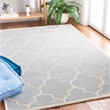 Safavieh Chatham 5' X 8' Wool Hand Tufted Rug in Gray / Ivory