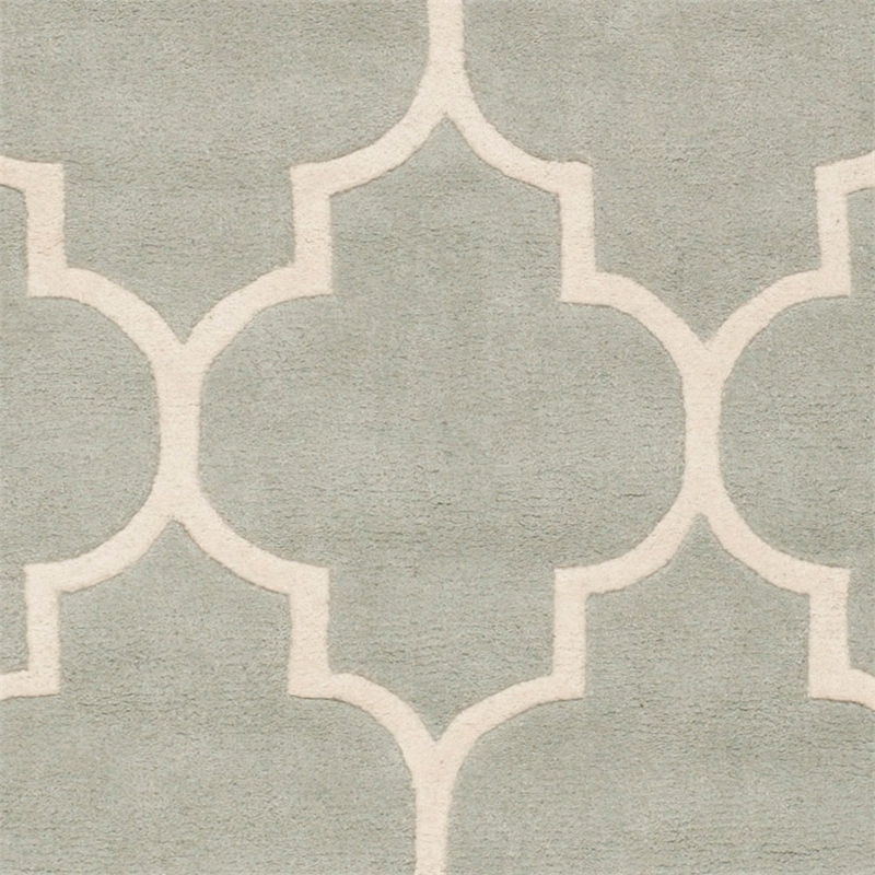 Safavieh Chatham 5' X 8' Wool Hand Tufted Rug in Gray / Ivory