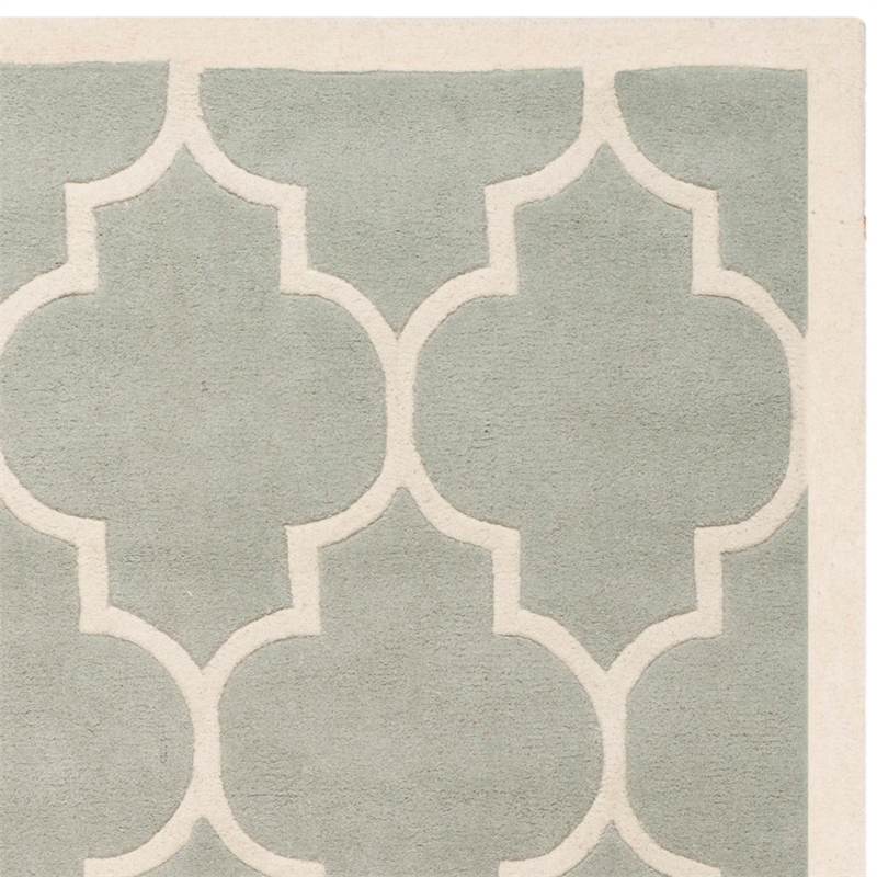 Safavieh Chatham 5' X 8' Wool Hand Tufted Rug in Gray / Ivory