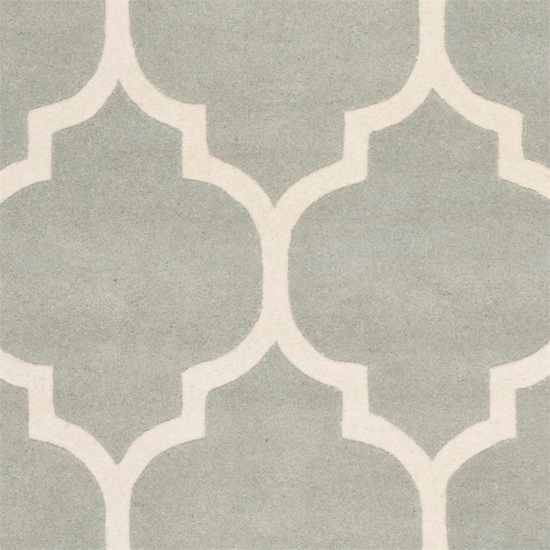 Safavieh Chatham 8' X 10' Wool Hand Tufted Rug in Gray / Ivory