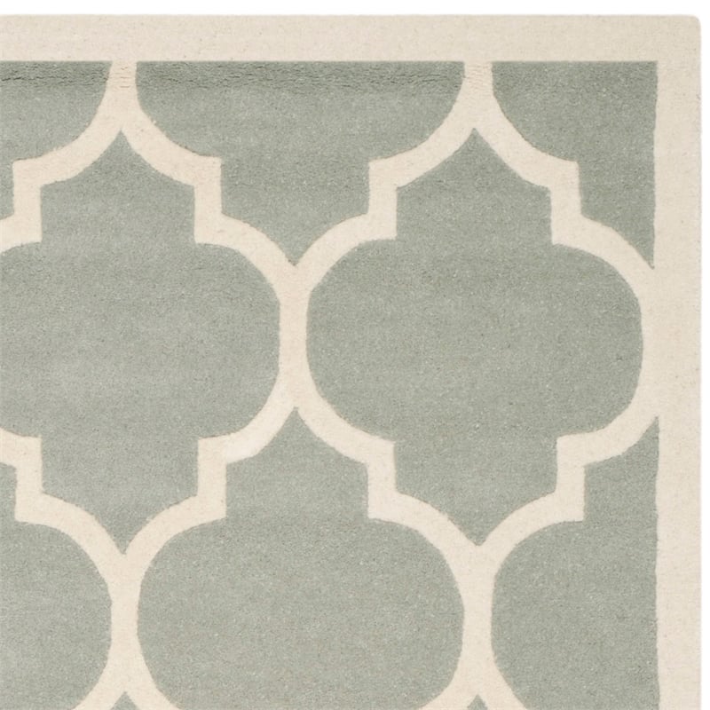 Safavieh Chatham 11' X 15' Wool Hand Tufted Rug in Gray / Ivory