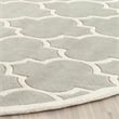 Safavieh Chatham 4' X 4'  Round Wool Hand Tufted Rug in Gray / Ivory