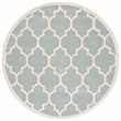 Safavieh Chatham 5' X 5' Round Wool Hand Tufted Rug in Gray / Ivory