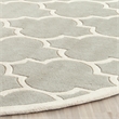 Safavieh Chatham 5' X 5' Round Wool Hand Tufted Rug in Gray / Ivory